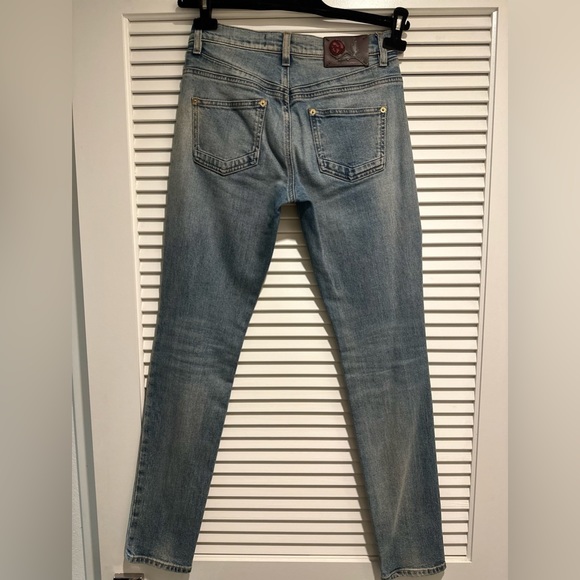 Roberto Cavalli Embroidered Vintage Effect Jeans In Blue, size IT 40. - Picture 9 of 13